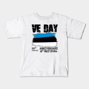 79 Years of Freedom: Celebrating VE Day with Estonia Kids T-Shirt